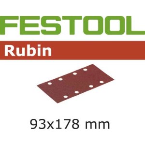 Šlif. popierius vibro šlifuokliui Rubin; 93x178 mm; P80; 50 vnt.