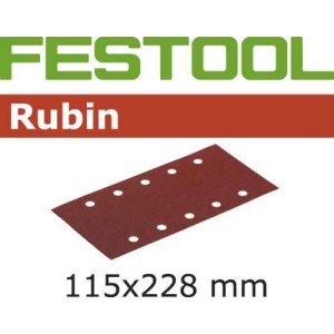 Šlif. popierius vibro šlifuokliui Rubin; 115x228 mm; P150; 50 vnt.