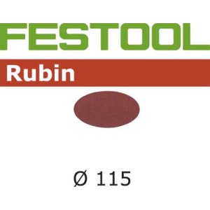 Šlif. popierius rotaciniam šlifuokliui Rubin; 115 mm; P36; 50 vnt.
