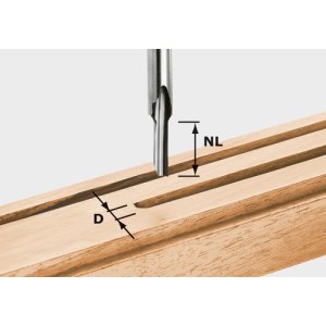 Vienašonė griovelių freza su galiniais ašmenimis Festool 15/48 mm 