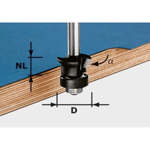 Nuožulnų-sulyginimo freza Festool 11/54 mm su guoliu