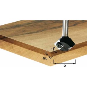 Nuožulnų freza su apsukama pjovimo plokštele Festool 12/46 mm