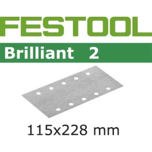 Šlif. popierius vibro šlifuokliui Brilliant 2; 115x228 mm; P180; 100 vnt.