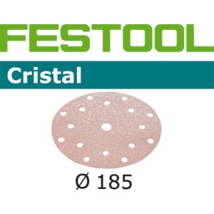 Šlif. popierius eksc. šlifuokliui Cristal; 185 mm; P80; 50 vnt.