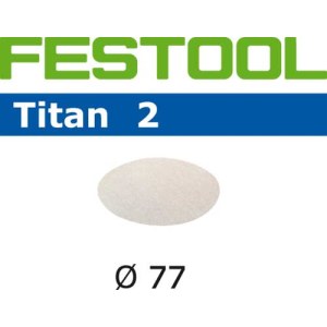 Šlif. popierius eksc. šlifuokliui Titan 2; 80 mm; P320; 50 vnt.