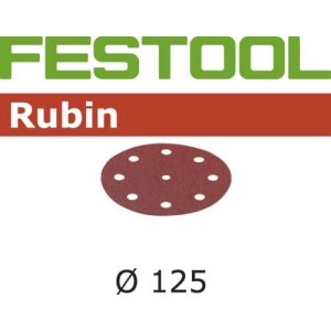 Šlif. popierius eksc. šlifuokliui Rubin; 125 mm; P150; 10 vnt.