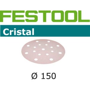 Šlif. popierius eksc. šlifuokliui Cristal; 150 mm; P60; 10 vnt.