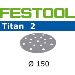 Šlif. popierius eksc. šlifuokliui Titan 2; 150 mm; P80; 50 vnt.