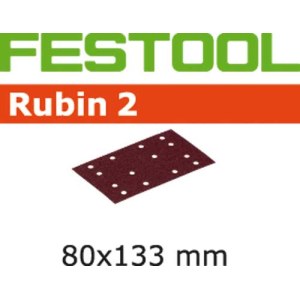 Šlif. popierius vibro šlifuokliui Rubin2; 80x133 mm; P40; 10 vnt.