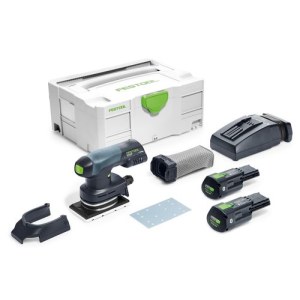 Plokštuminis šlifuoklis Festool Rutscher RTSC 400 Li 3,1 I-Plus; 18 V; 2x3,1 Ah akum.