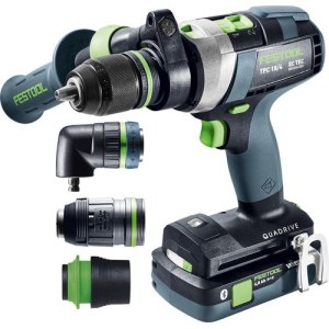 Suktuvas-gręžtuvas Festool QUADRIVE TPC 18/4 5,0/4,0 I-Set/XL; 18 V; 5,0 Ah + 4,0 Ah akum.