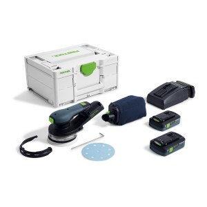 Ekscentrinis šlifuoklis Festool ETSC 2 125 4,0 I-Plus; 18 V; 2x4,0 Ah akum.