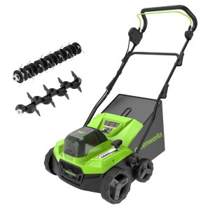 Skarifikatorius Greenworks GD24X2SC38II; 2x24 V (be akumuliatoriaus ir pakrovėjo)