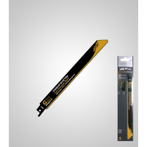 Pjūkleliai tiesiniam pjūklui GSON 6520 Tigerblade TiN Selection; 200x19x1,25 mm; 10 TPI; 5 vnt.