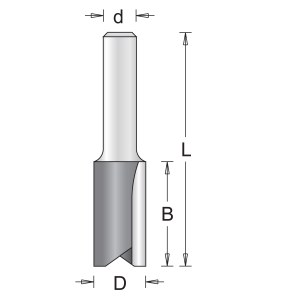 Tiesi pirštinė freza HiKOKI 754060; d=8 mm; D=10 mm; B=32 mm; L=64 mm
