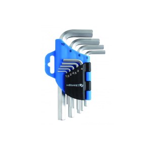 Šešiakampių raktų rinkinys Hogert HT1W802; 1,5-10 mm; 9 vnt.