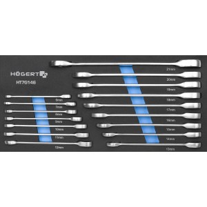 Raktų komplektas Hogert HT7G146; 6-21 mm; 16 vnt.