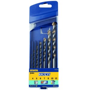 Universalių grąžtų komplektas Irwin CORDLESS; 4-12 mm; 7 vnt.