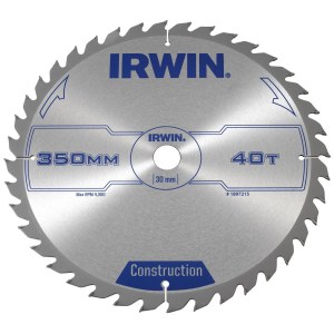 Pjovimo diskas medienai Irwin ATB; 350x3,5x30,0 mm; Z40