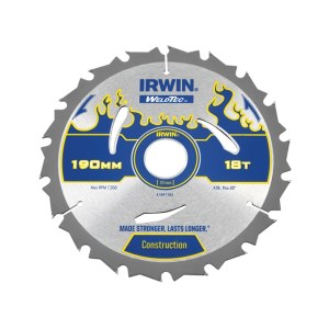 Pjovimo diskas medienai Irwin; 190x2,4x30,0 mm; Z18 