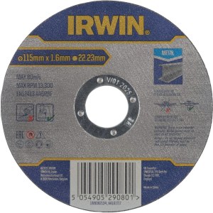 Abrazyvinis pjovimo diskas Irwin IW8082134; 115x1,6 mm