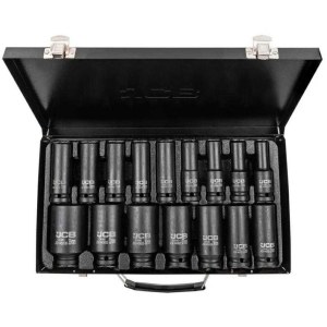 Smūginių sukimo galvučių komplektas JCB 4167-5MPB; 1/2''; 10-36 mm; 16 vnt.