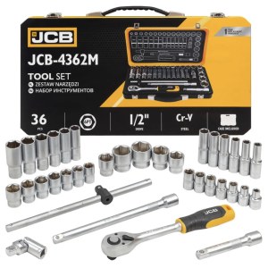 Įrankių komplektas JCB 4362M; 1/2''; 36 vnt.