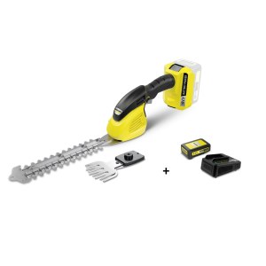 Gyvatvorių ir žolės žirklių rinkinys Karcher GSH 18-20; 18 V; 20 cm ilgio; akumuliatorinės (be akumuliatoriaus ir pakrovėjo) + Karcher Power 18 V; 2,5 Ah + greito krovimo pakrovėjas Power