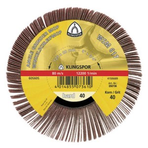 Žiedlapinis šlifavimo diskas Klingspor 277018; 125x20 mm; G40; 2 vnt.