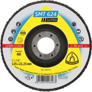Vėduoklinis šlifavimo diskas Klingspor 322759; 100x16 mm; G40; 10 vnt.