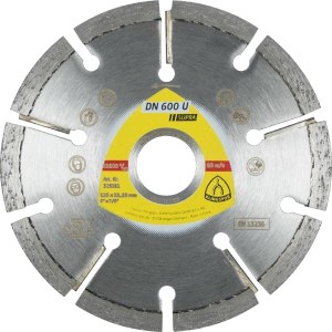 Deimantinis pjovimo diskas Klingspor DN 600 U Supra; 115x6x22,23 mm