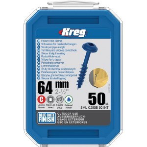 Medvaržtis Kreg SML-C250B; Maxi-Loc; 2,50''; 64 mm; 50 vnt.; mėlyni