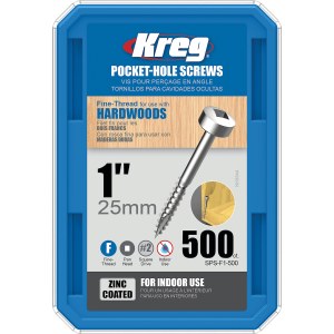 Medvaržtis Kreg SPS-F1; Pan Head; 1''; 25 mm; 500 vnt.; smulkus sriegis