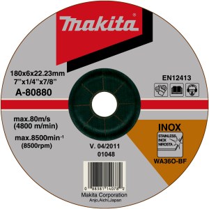 Šlifavimo diskas Makita WA36O; 180x6 mm 