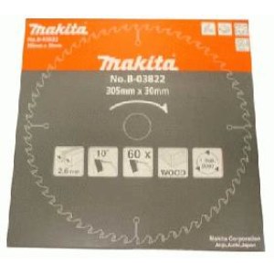 Pjovimo diskas medienai Makita; 305x2,6x30,0 mm; Z60; 15°  