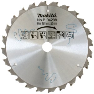 Pjovimo diskas medienai Makita; 190x2,2x20,0 mm; Z24; 5°