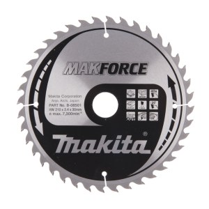 Pjovimo diskas medienai Makita MFORCE; 210x2,4x30,0 mm; Z40; 20° 