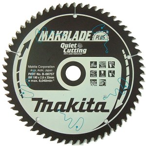 Pjovimo diskas medienai Makita MAKBLADE; 190x2x20,0 mm; Z60; 15° 
