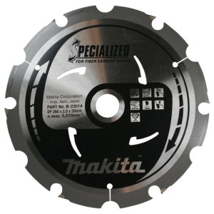 Pjovimo diskas fibrocementui Makita; 260x2,5x30,0 mm; Z6; 8°  