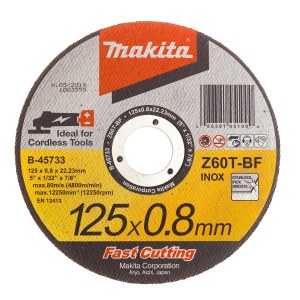 Abrazyvinis pjovimo diskas Makita B-45733-12; 125x0.8 mm; 12 vnt.