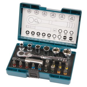 Sukimo antgalių komplektas Makita B-54081; 21 vnt.