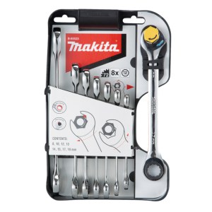Terkšlinių veržliarakčių rinkinys Makita; 8 vnt.