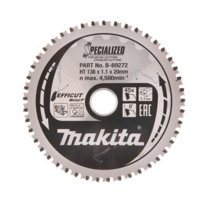 Pjovimo diskas metalui Makita Efficut; 136x20x1,1 mm; Z45