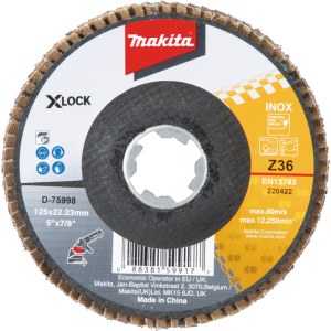 Vėduoklinis šlifavimo diskas Makita D-75998; X-lock; 125 mm; K36