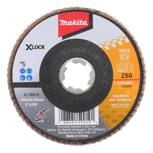 Vėduoklinis šlifavimo diskas Makita D-76015; X-lock; 125 mm; K60