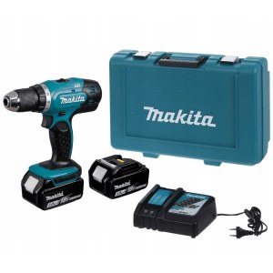 Suktuvas-gręžtuvas Makita DDF453RFE; 18 V; 2x3,0 Ah akum.