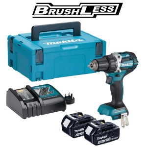 Suktuvas-gręžtuvas Makita DDF484RMJ; 18 V; 2x4,0 Ah akum.
