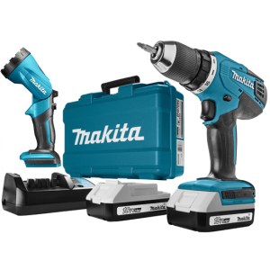 Suktuvas-gręžtuvas Makita DF457DWLE; 18 V; 2x1,5 Ah akum. (G serija)