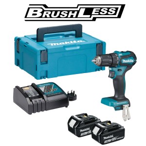Smūginis suktuvas-gręžtuvas Makita DHP483RFJ; 18 V; 2x3,0 Ah akum.