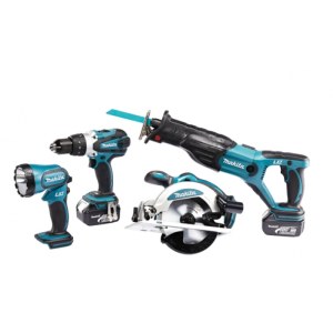 Įrankių rinkinys Makita DK18007X (BJR181 + BHP458 + BSS610 + BML185); 18 V; 2x3,0 Ah akum.